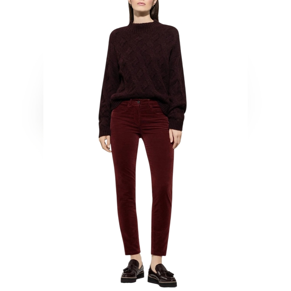 Universal Thread Highrise Velvet Skinny Pants Burgundy Stretch Womens Size 16